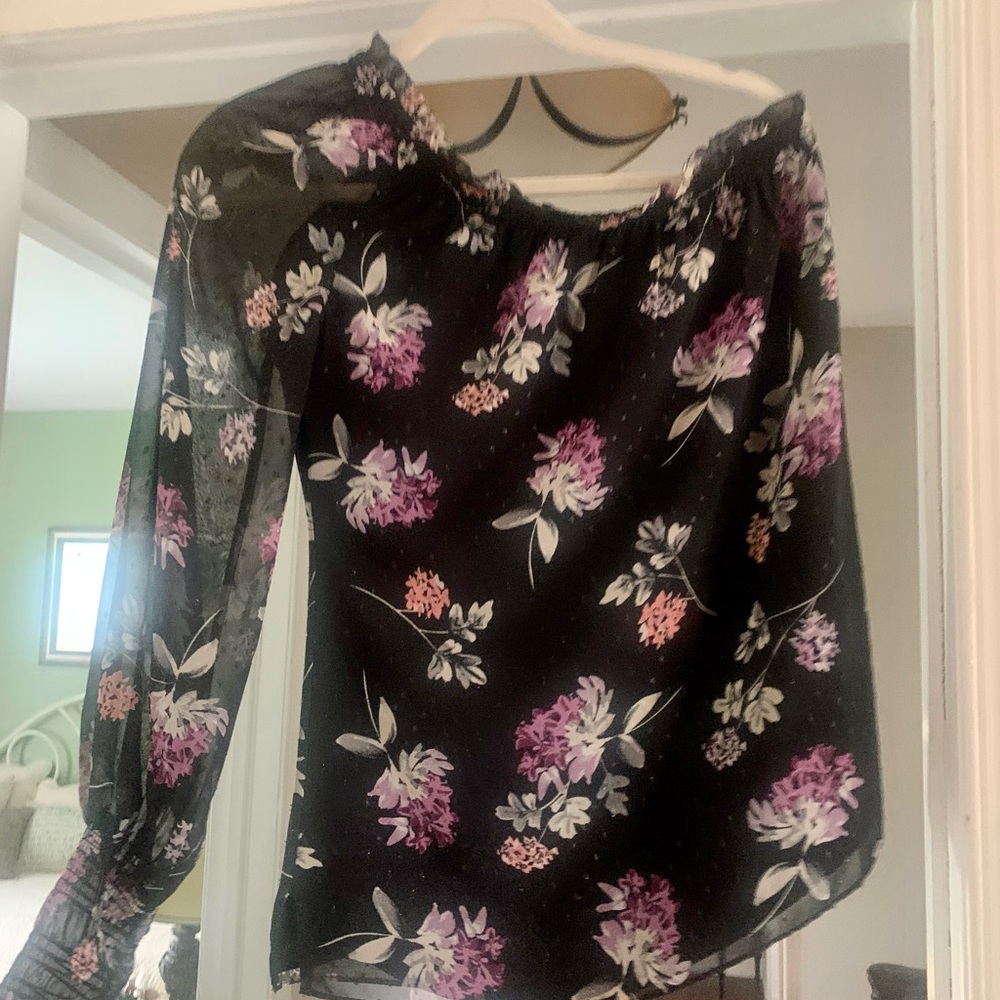 White House Black Market one shoulder top Small